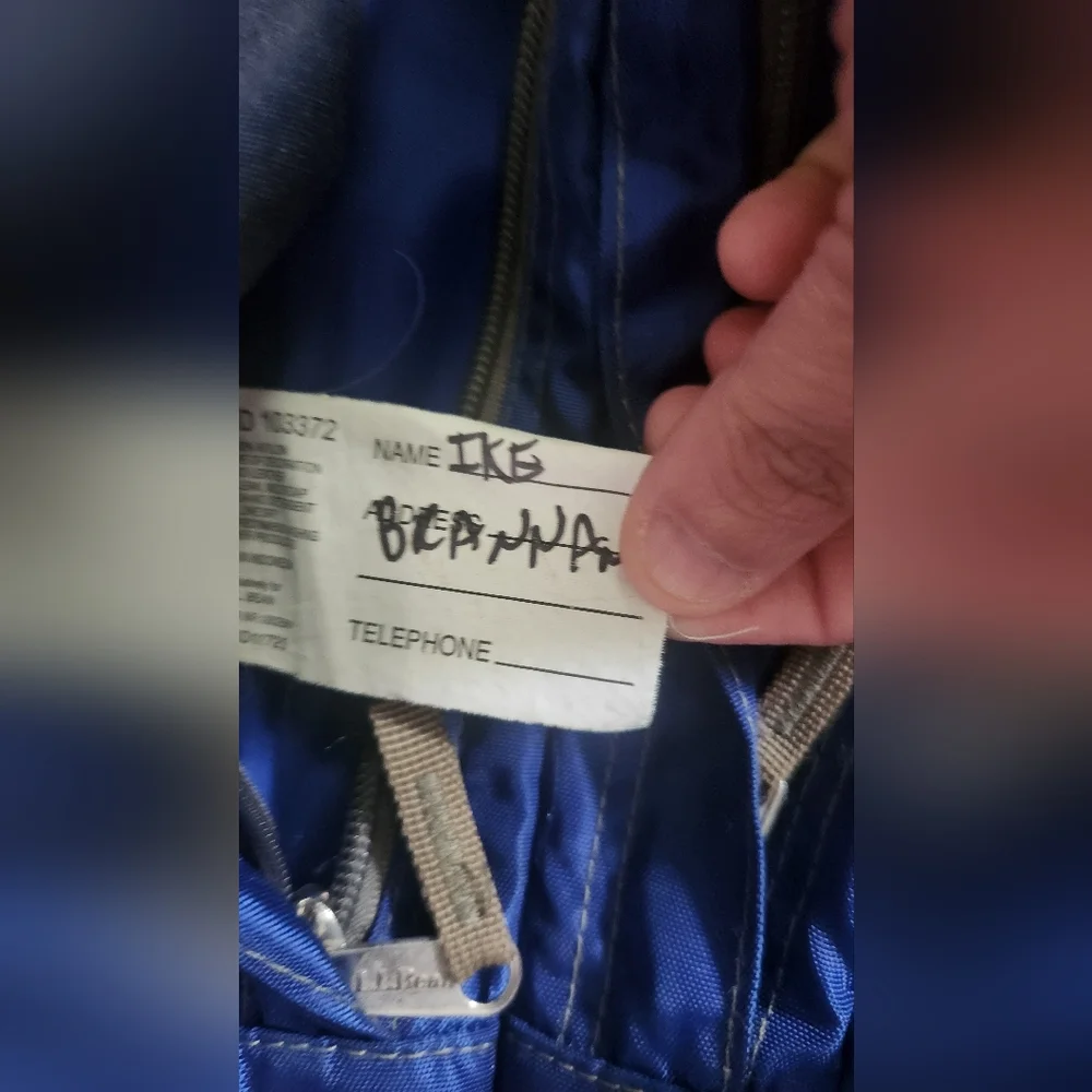 L.L.Bean Kids Backpack in Navy Blue with Gray Accent